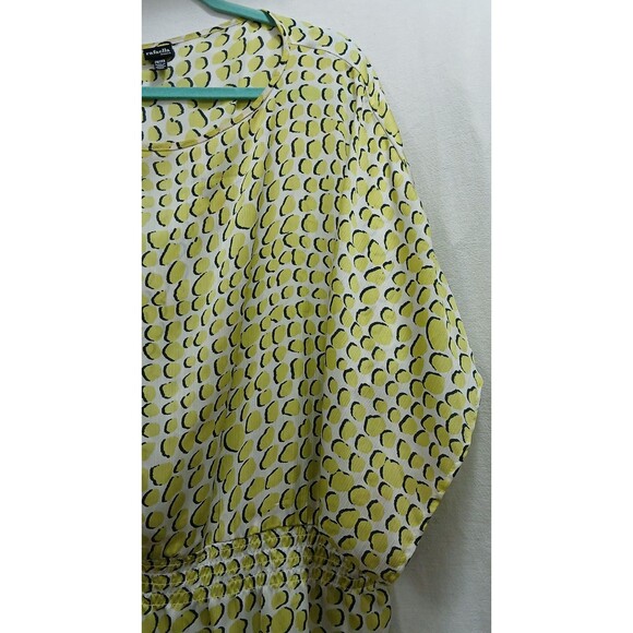 Rafaella Top Woman Plus 2XL XXL Sleeveless Green Black Circles Lightweight CUTE! - Picture 4 of 8